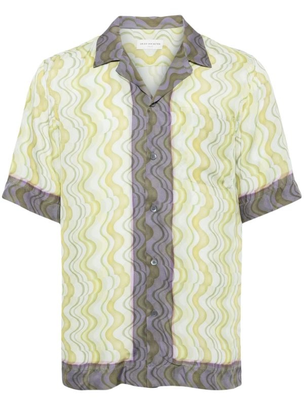 DRIES VAN NOTEN Men Printed Short Sleeve Shirt - 1