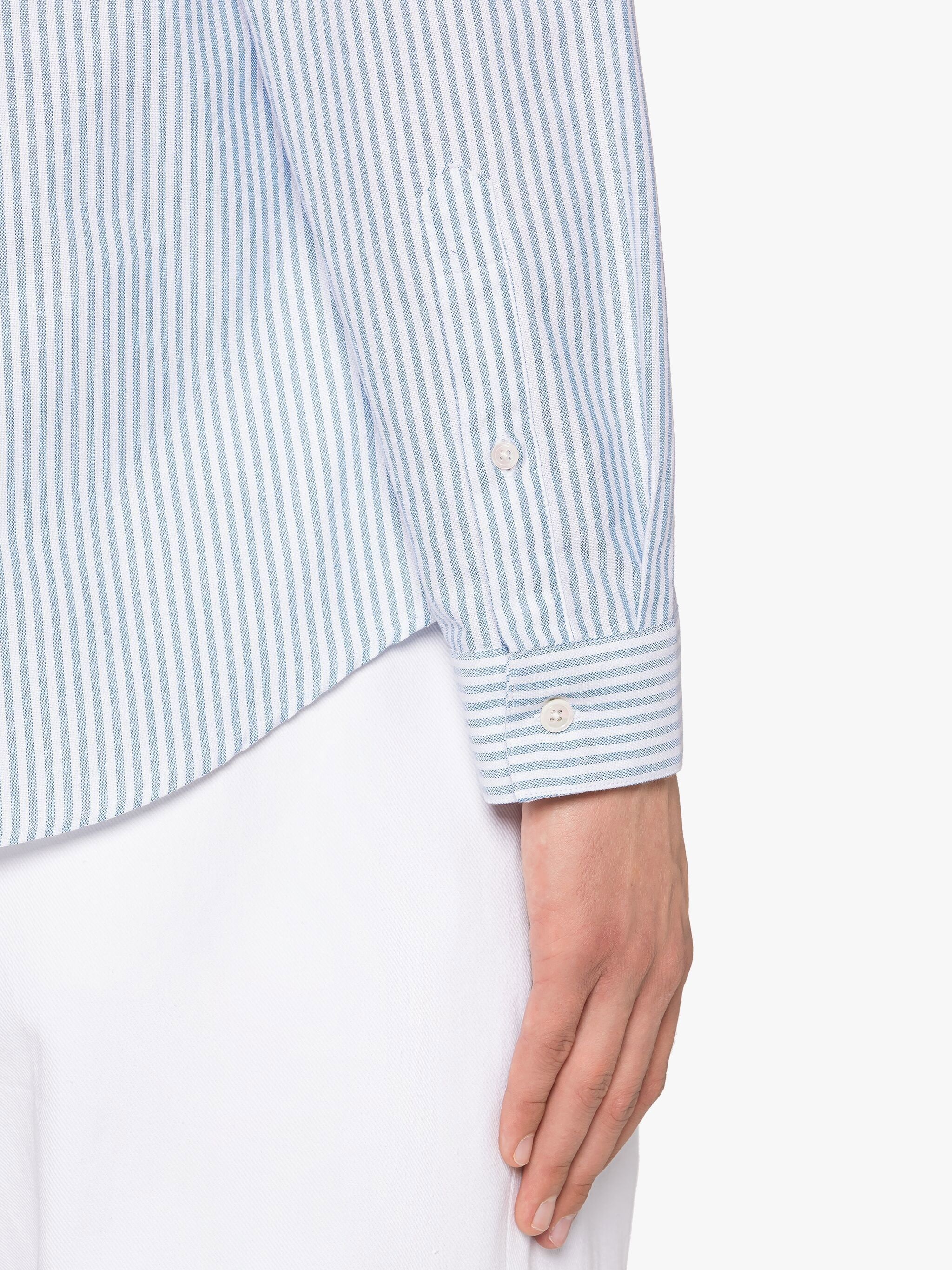 BLOOMSBURY NAVY & WHITE COTTON SHIRT - 6