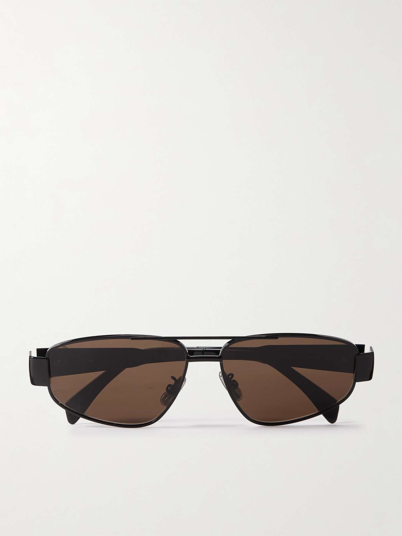 Triomphe aviator-style metal and acetate sunglasses - 1