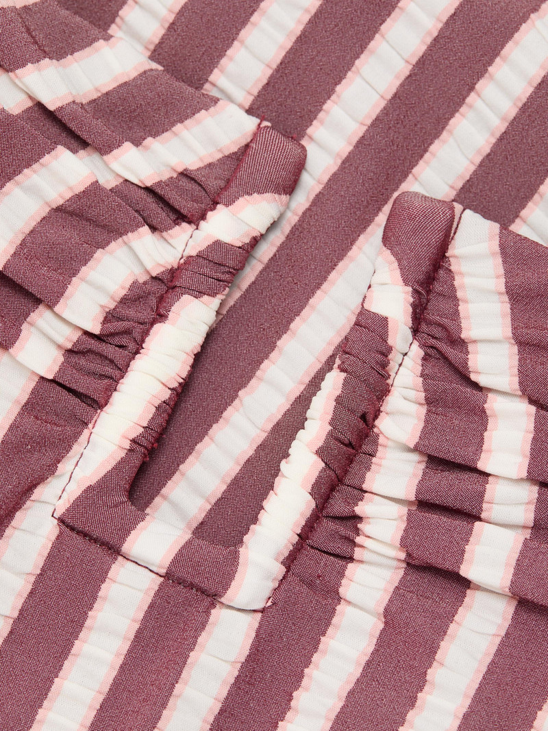 Women's Ottilie Striped One-Piece Swimsuit - Oxblood Stripe 7