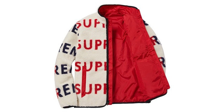 Supreme Reversible Logo Fleece Jacket 'Natural' SUP-FW18-514 - 2