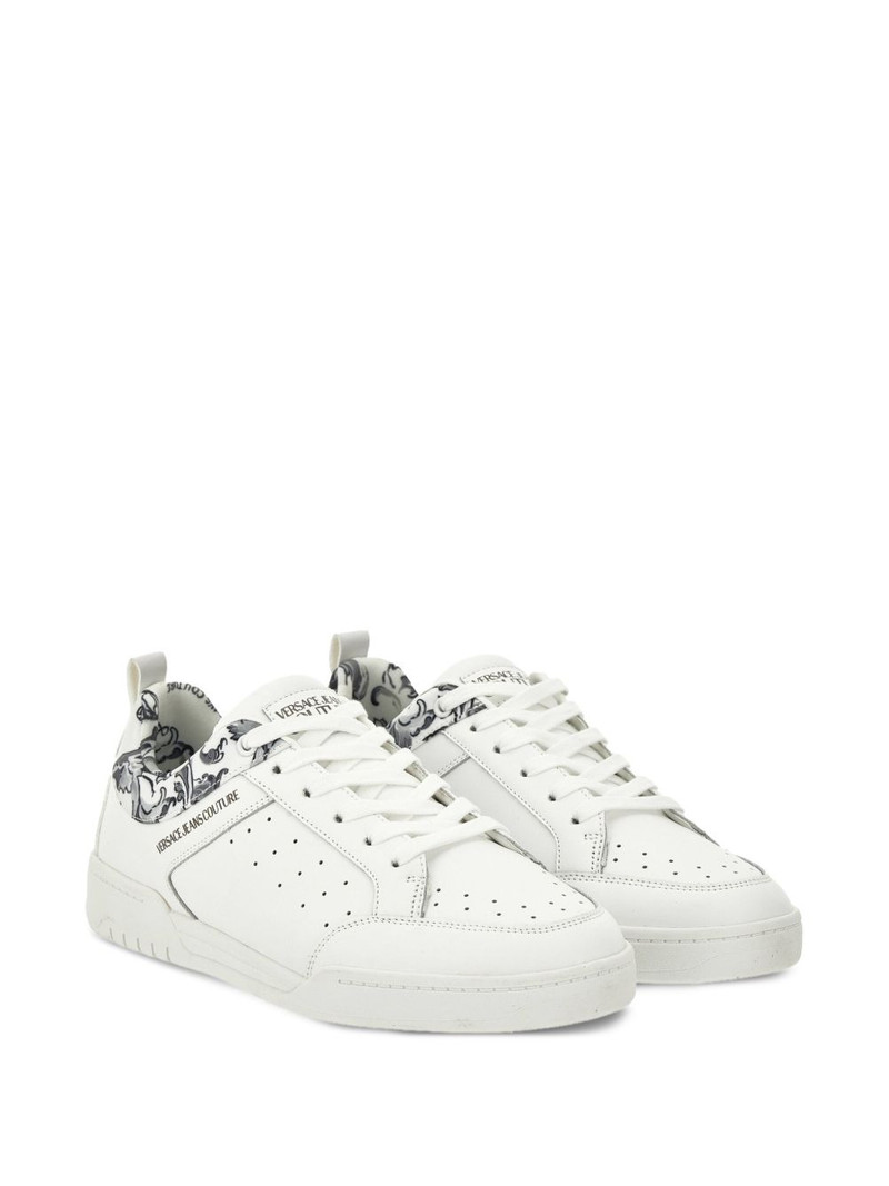 VERSACE JEANS COUTURE Barocco-print perforated sneakers outlook