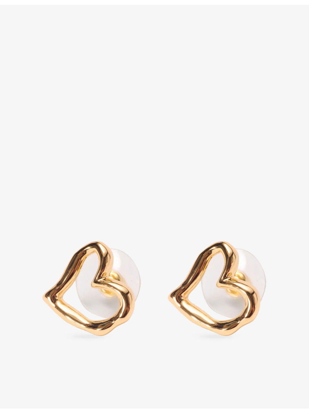 Asymmetric Heart Brass Earrings - 2