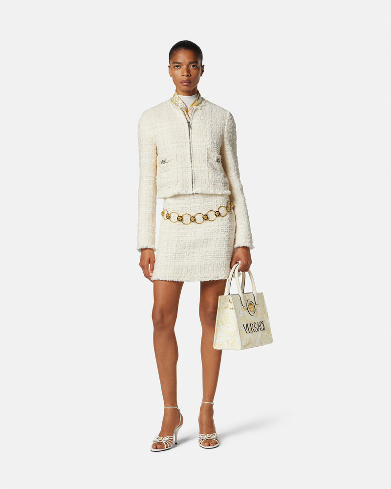 VERSACE Merino Wool Fitted Ribbed Knit Top outlook