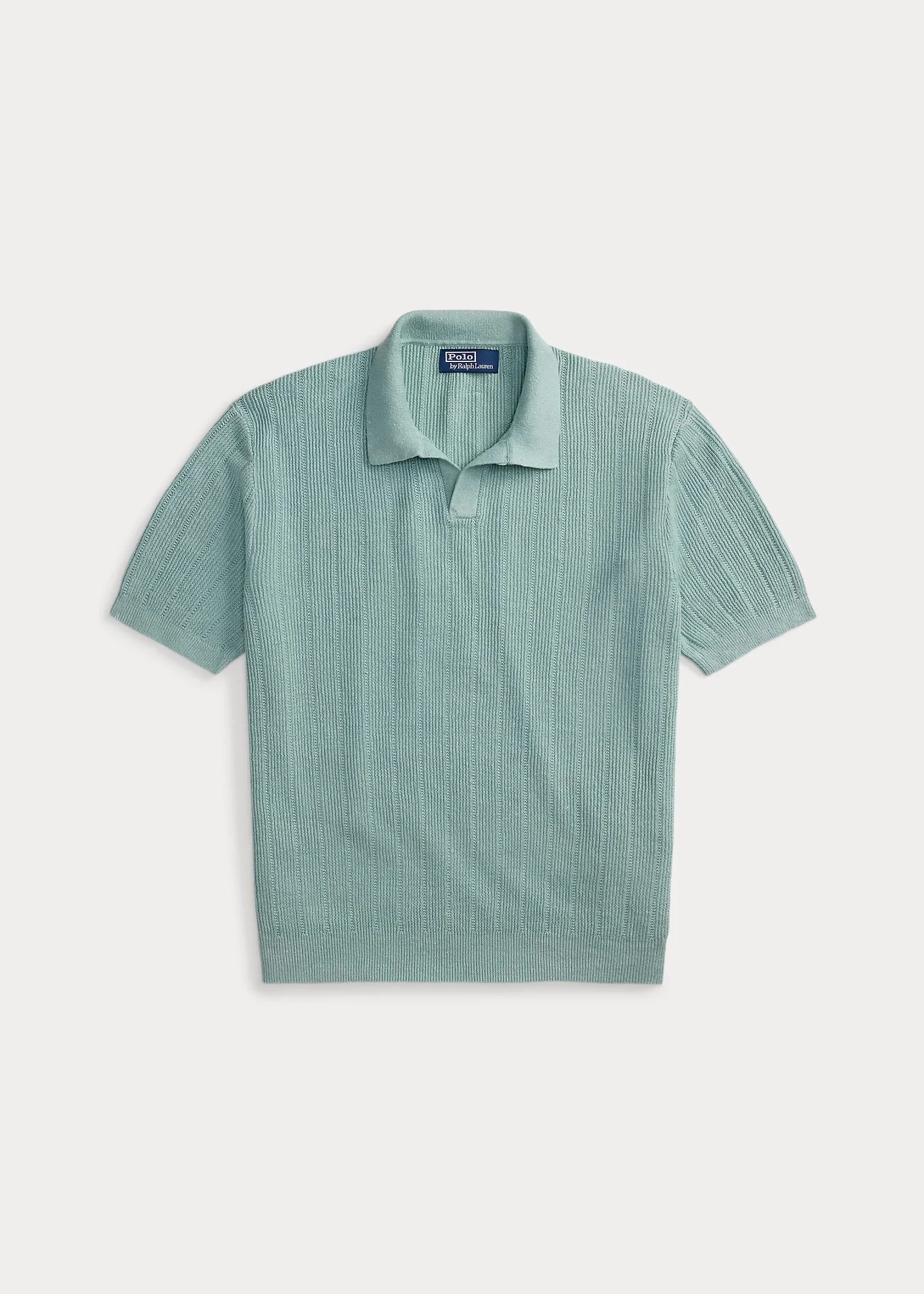 Linen Johnny-Collar Sweater - 1
