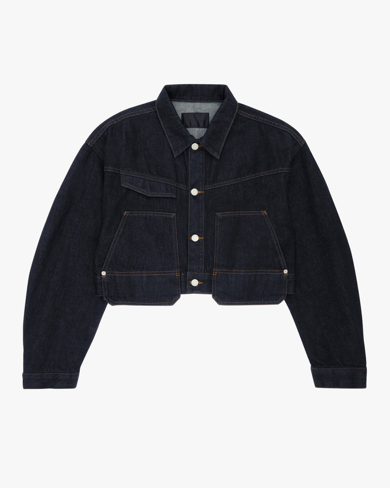 CROPPED DENIM TRUCKER JACKET 1