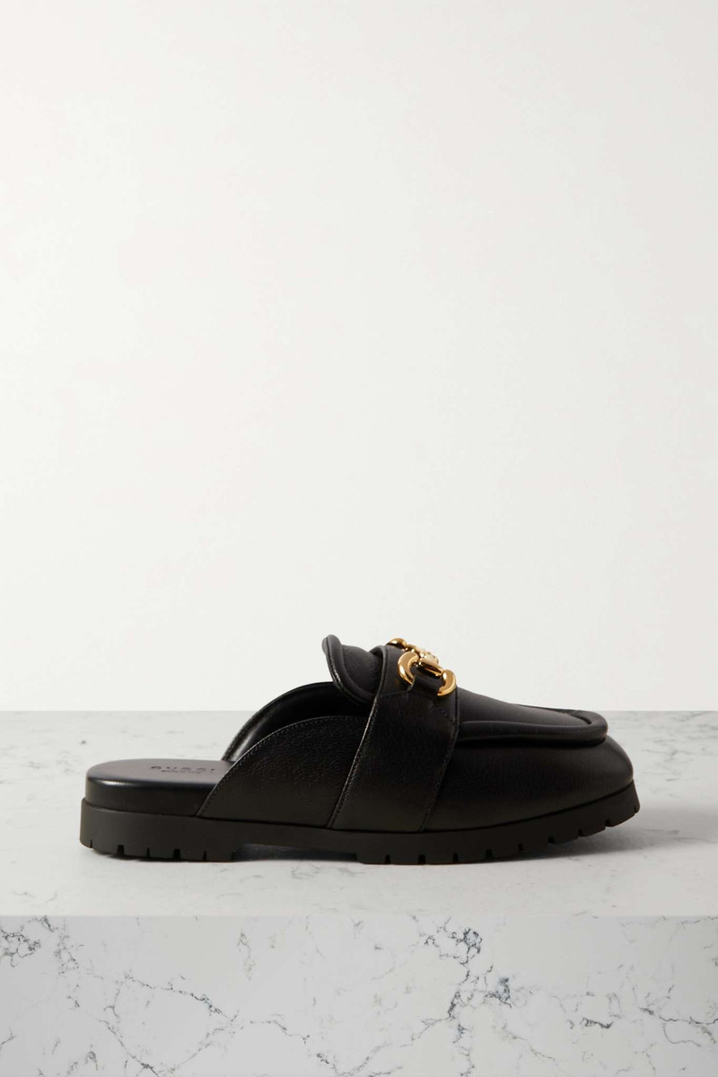 Airel horsebit-detailed leather slippers - 1