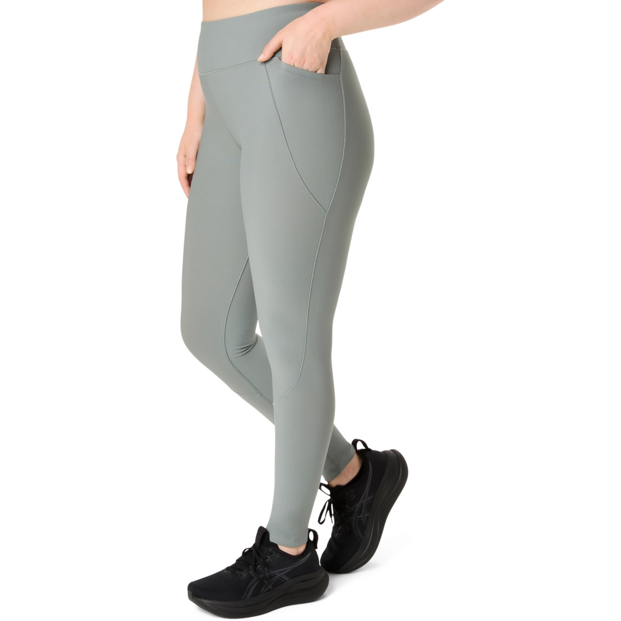 WOMEN'S RIB HIGH WAIST  7/8 TIGHT - 3