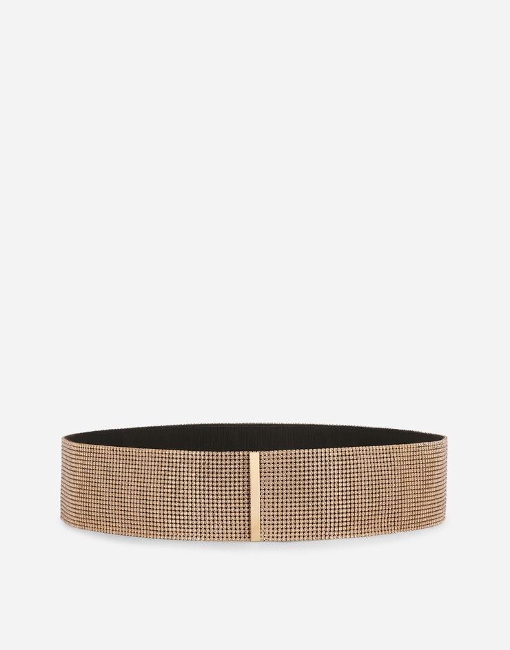 High-waist crystal mesh belt - 2