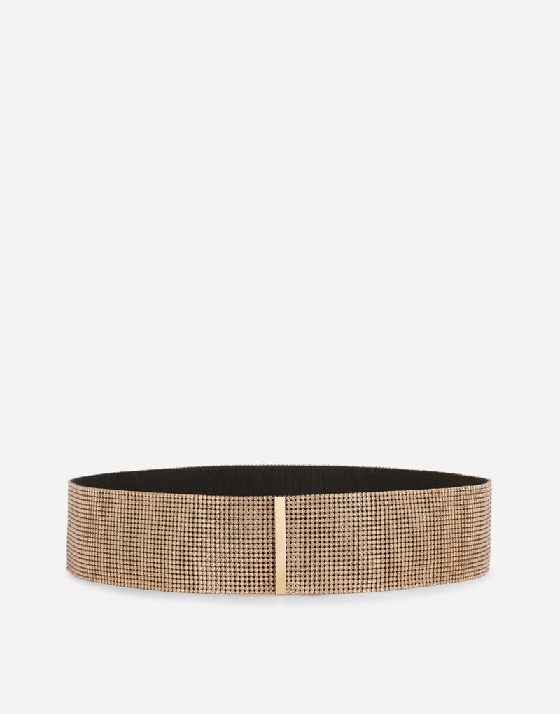 Dolce & Gabbana High-waist crystal mesh belt outlook
