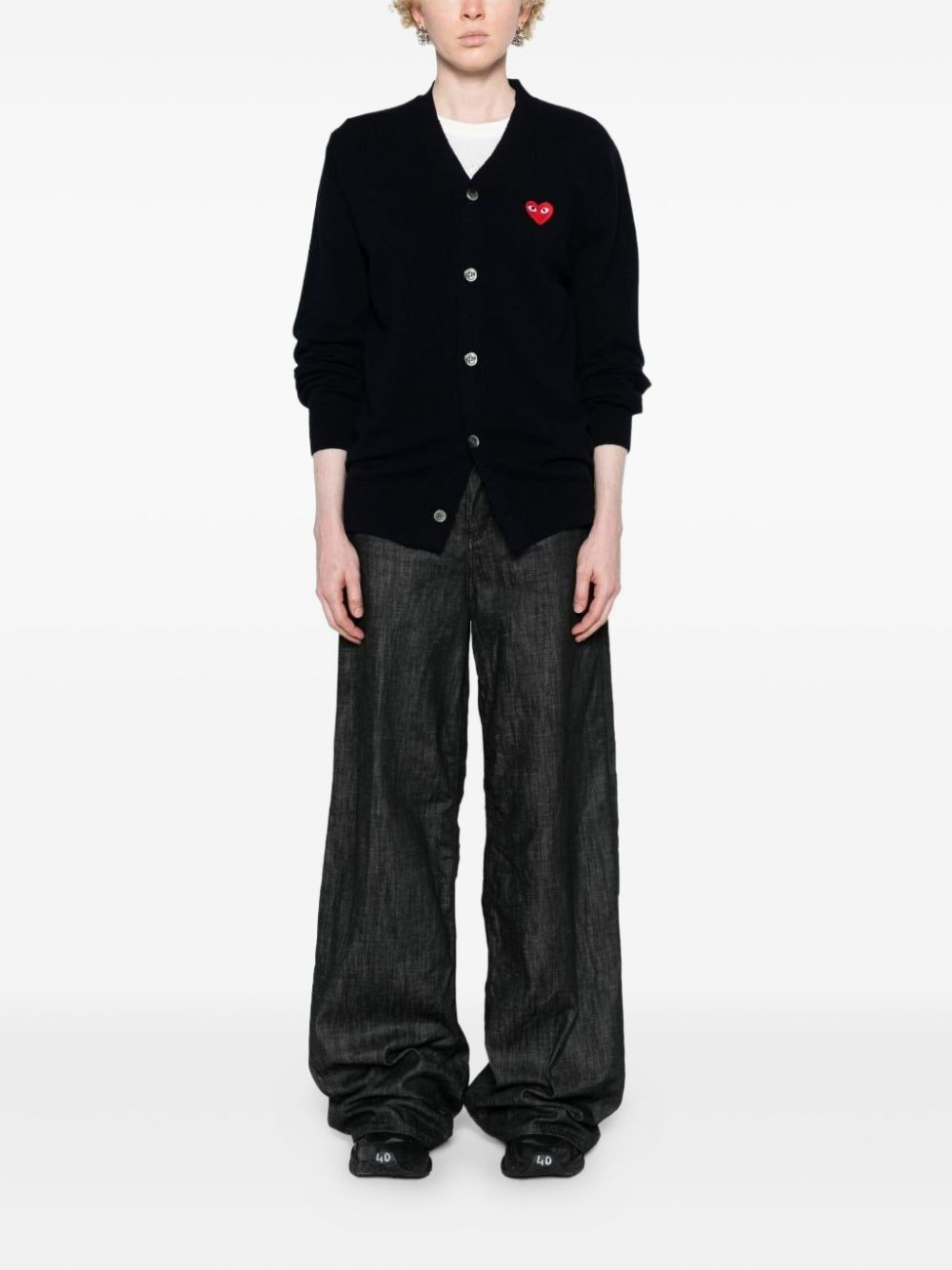 V-neck wool cardigan - 2