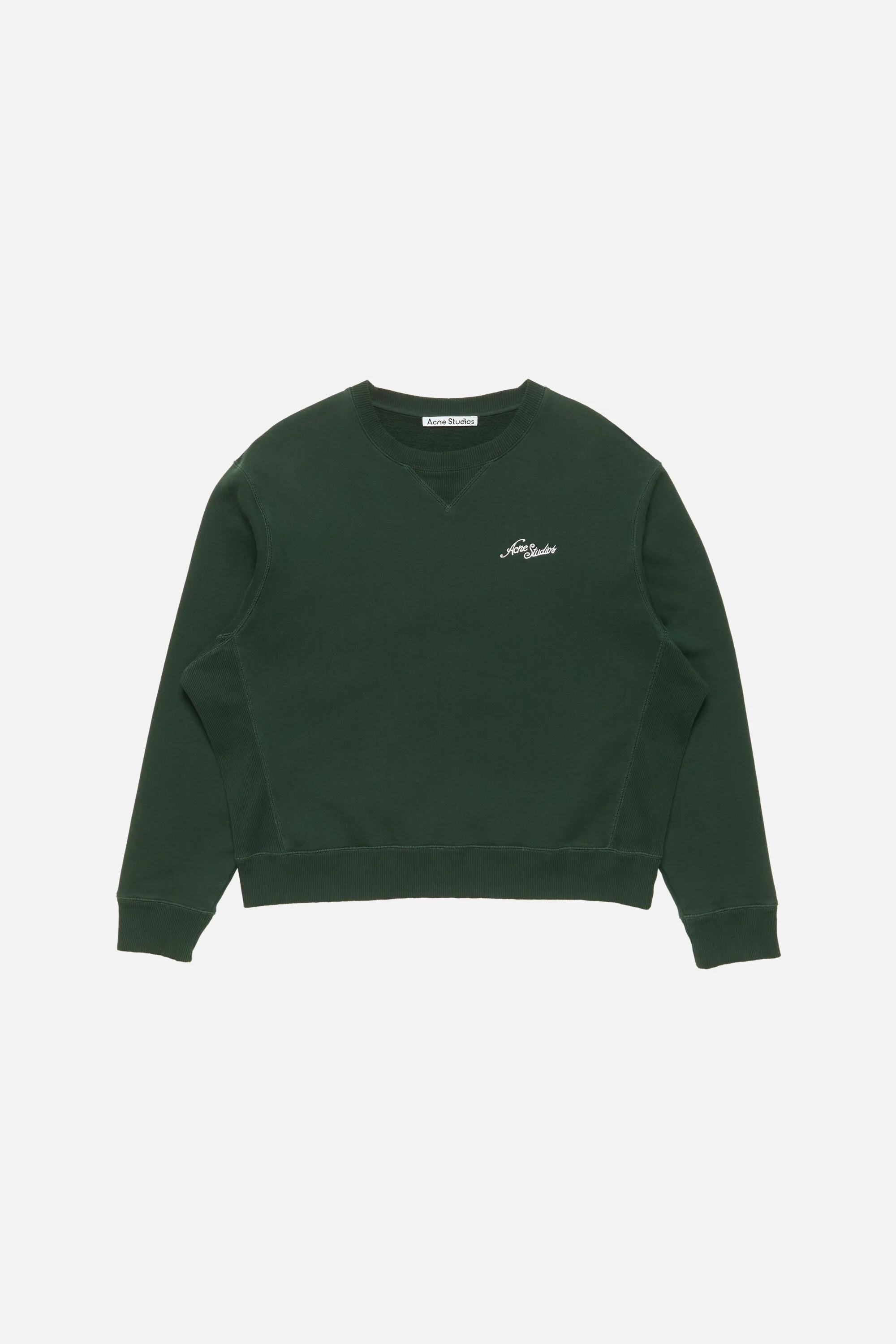 Fleece sweatshirt with logo - Dark green - 1