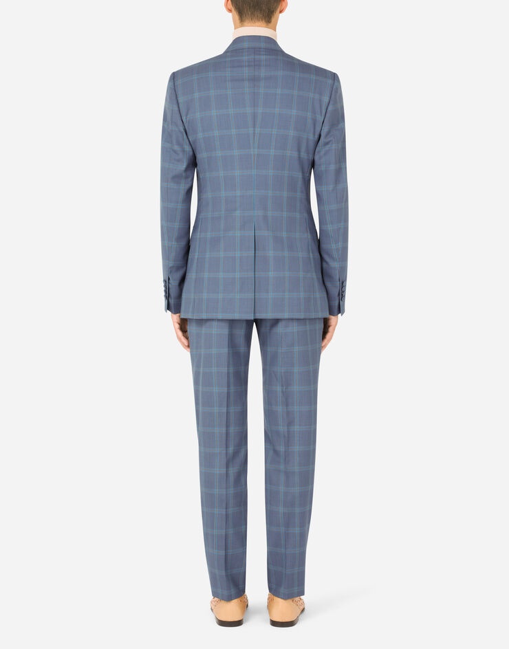 Double-breasted checked wool Sicily-fit suit - 2