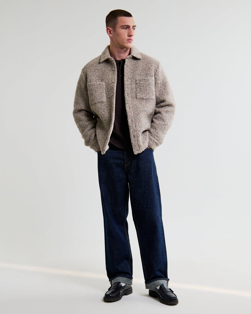 Mount - Natural Reversible Boucle Wool Overshirt 5