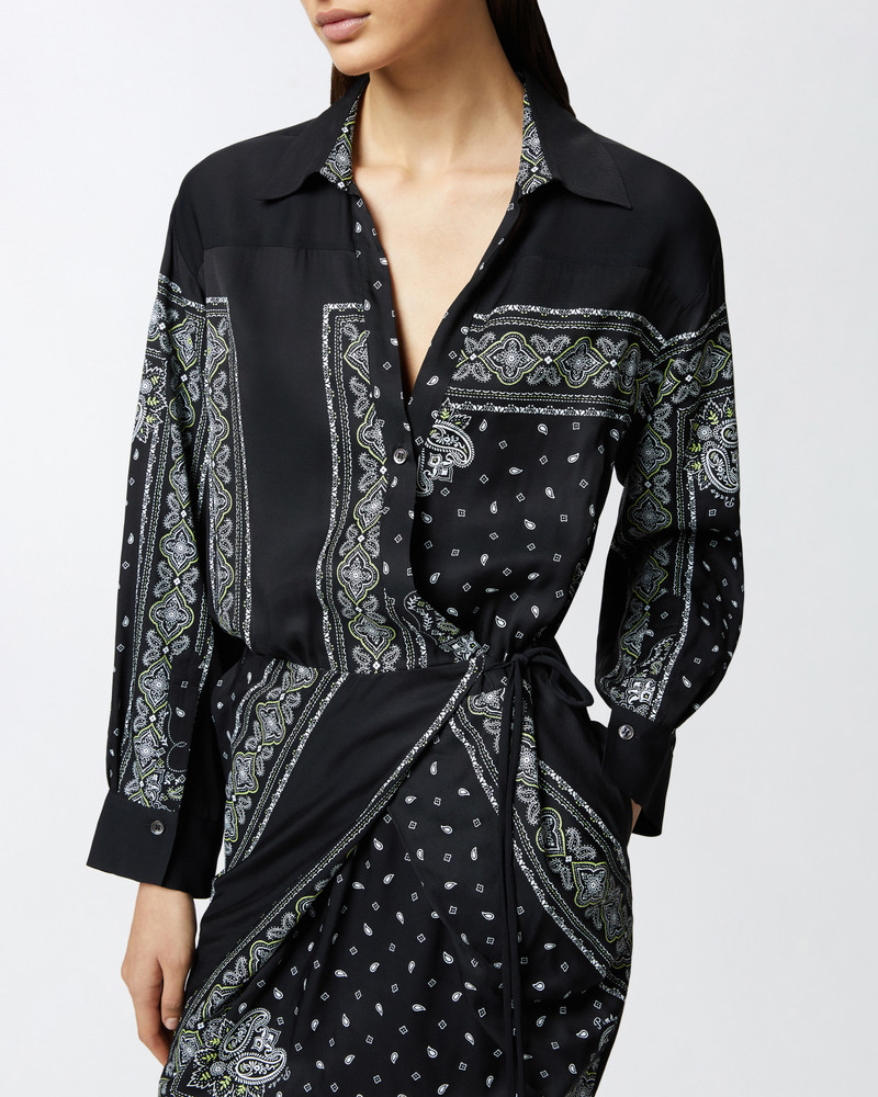 BANDANA PRINT SHIRT MINI DRESS 5