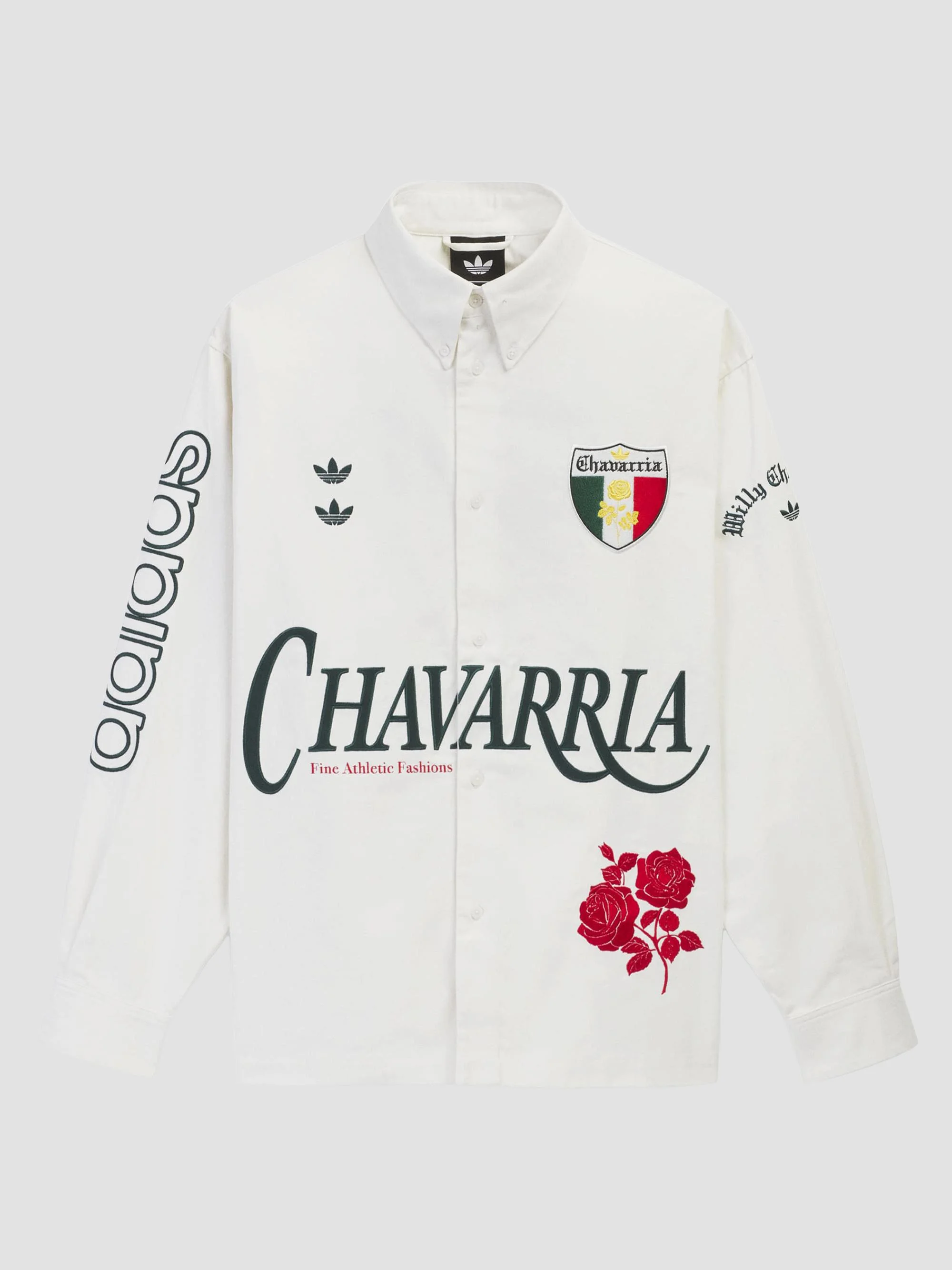Men's adidas x Willy Chavarria Cotton Button-Down Shirt - Off White - 1