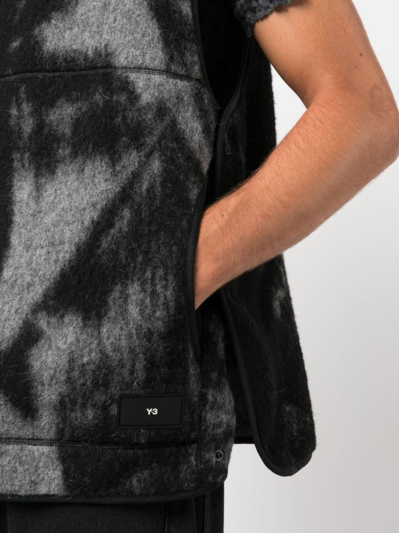 그래픽 인쇄 모직 블렌드 gilet 5