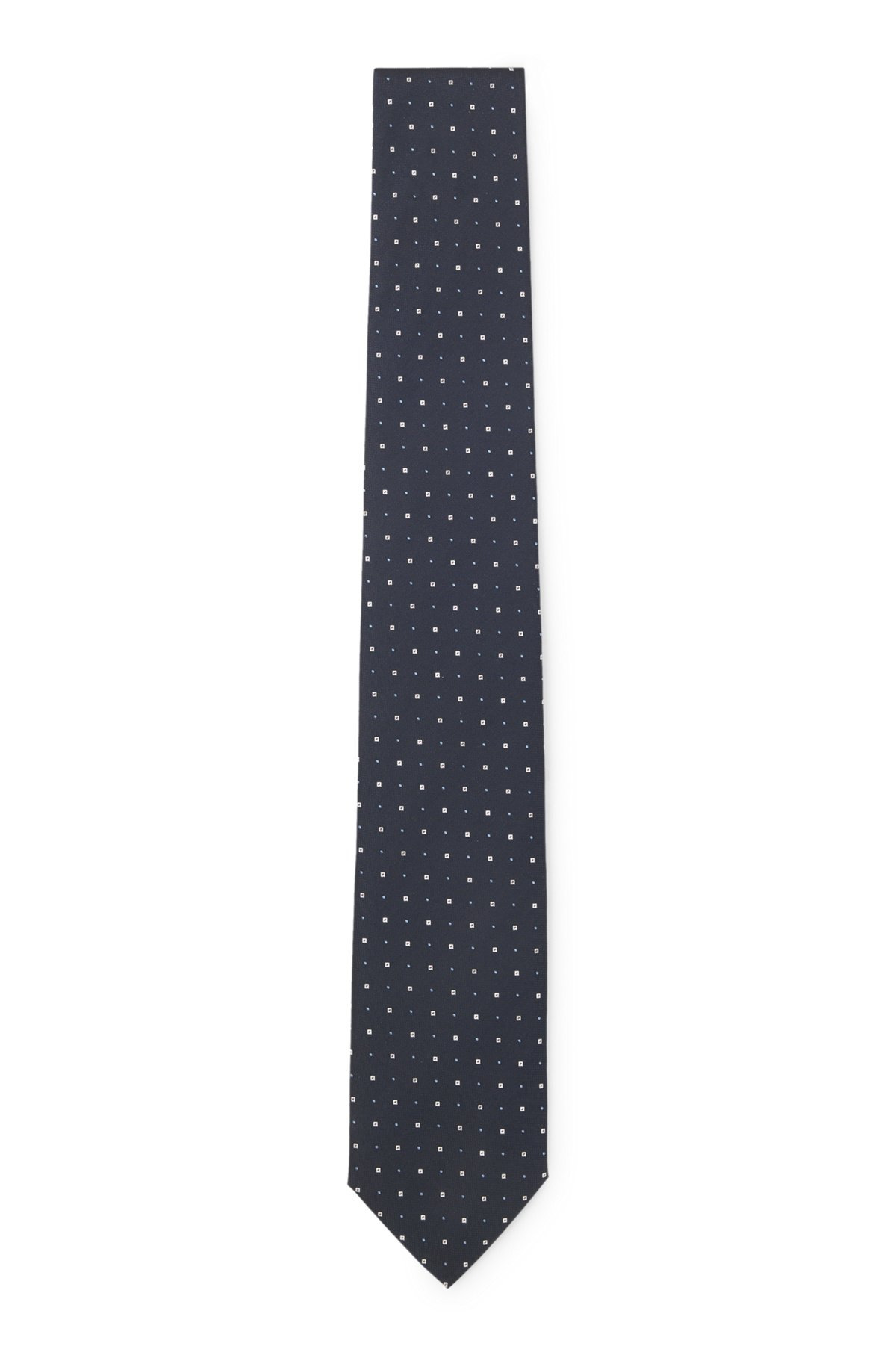 SILK-BLEND TIE WITH JACQUARD PATTERN - 1