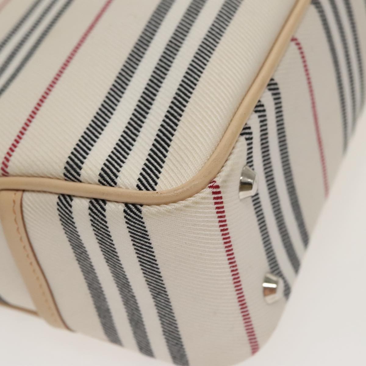 Burberry Nova Check Shoulder Bag Canvas Leather Beige White - 13