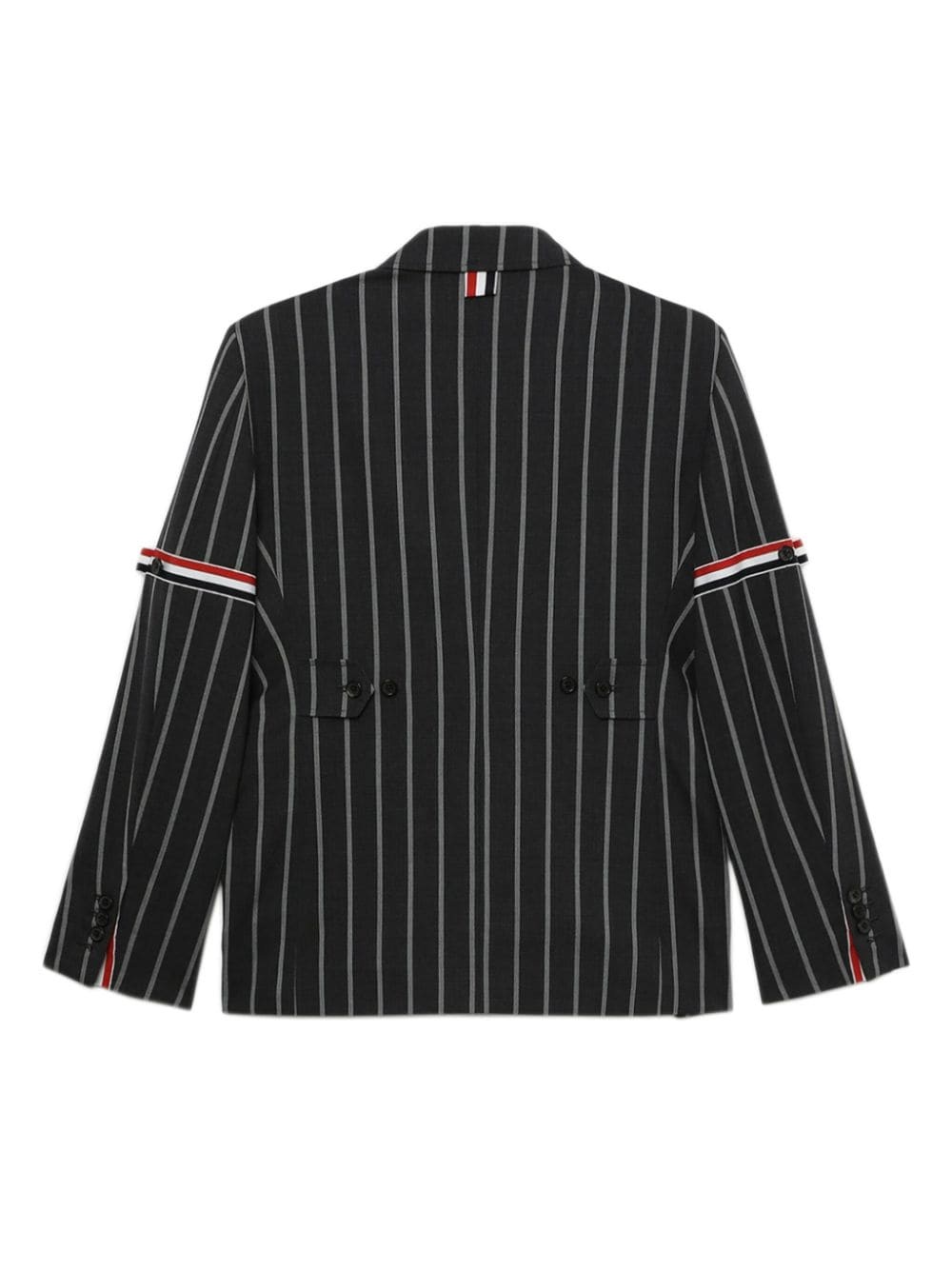 RWB-stripe pinstripe wool blazer - 6