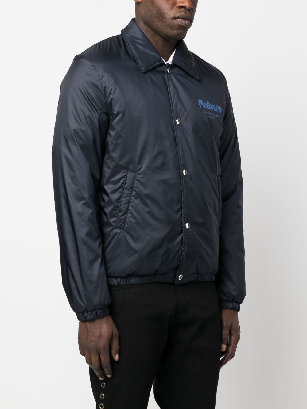 logo-print bomber jacket - 3