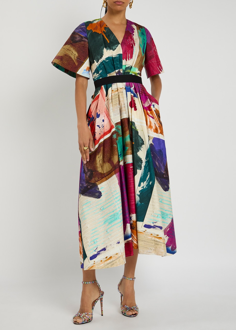Roksanda Maite Printed Cotton Midi Dress - 4