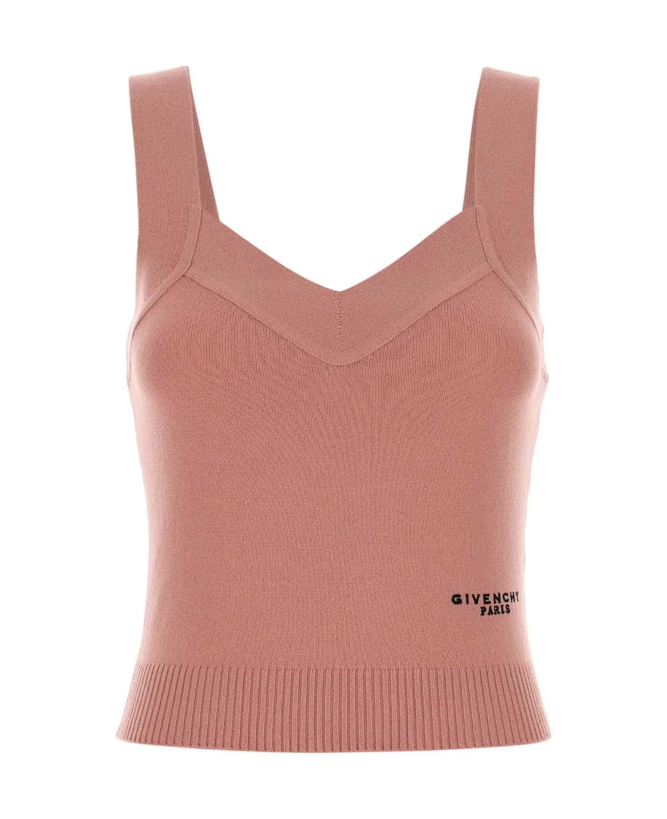 Pink Wool Blend Tank Top - 1