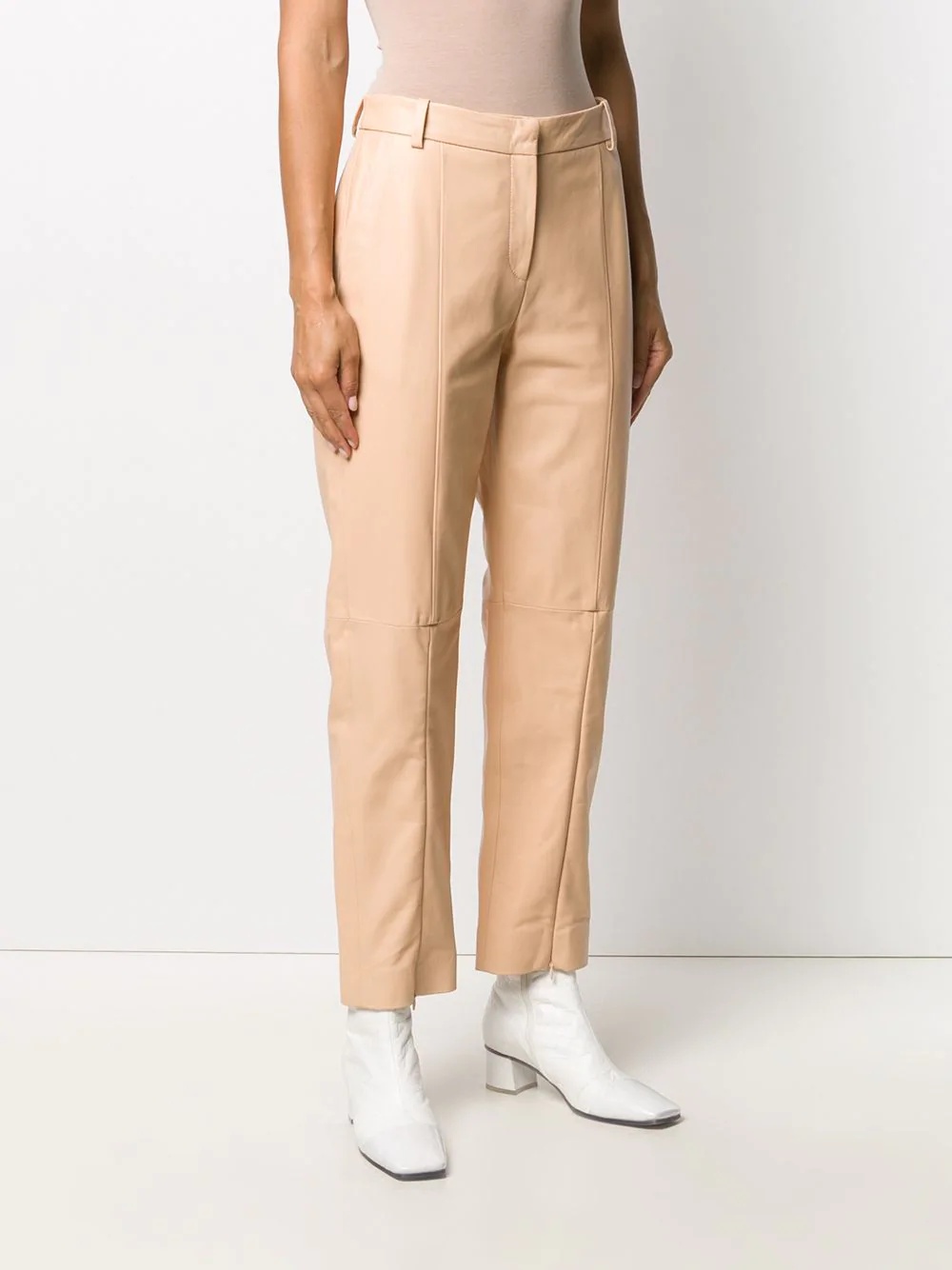 front zip detail trousers - 3