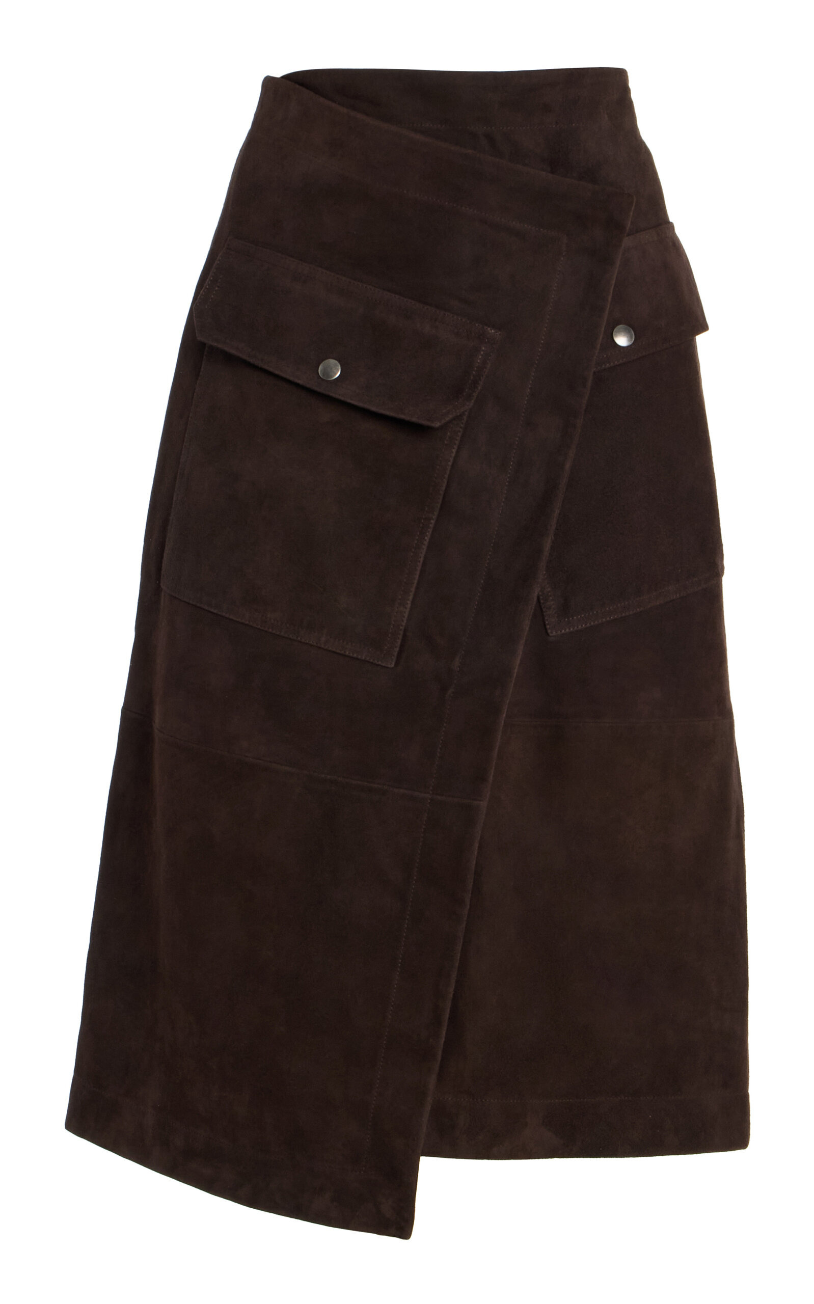 Suede Wrap Skirt brown - 1
