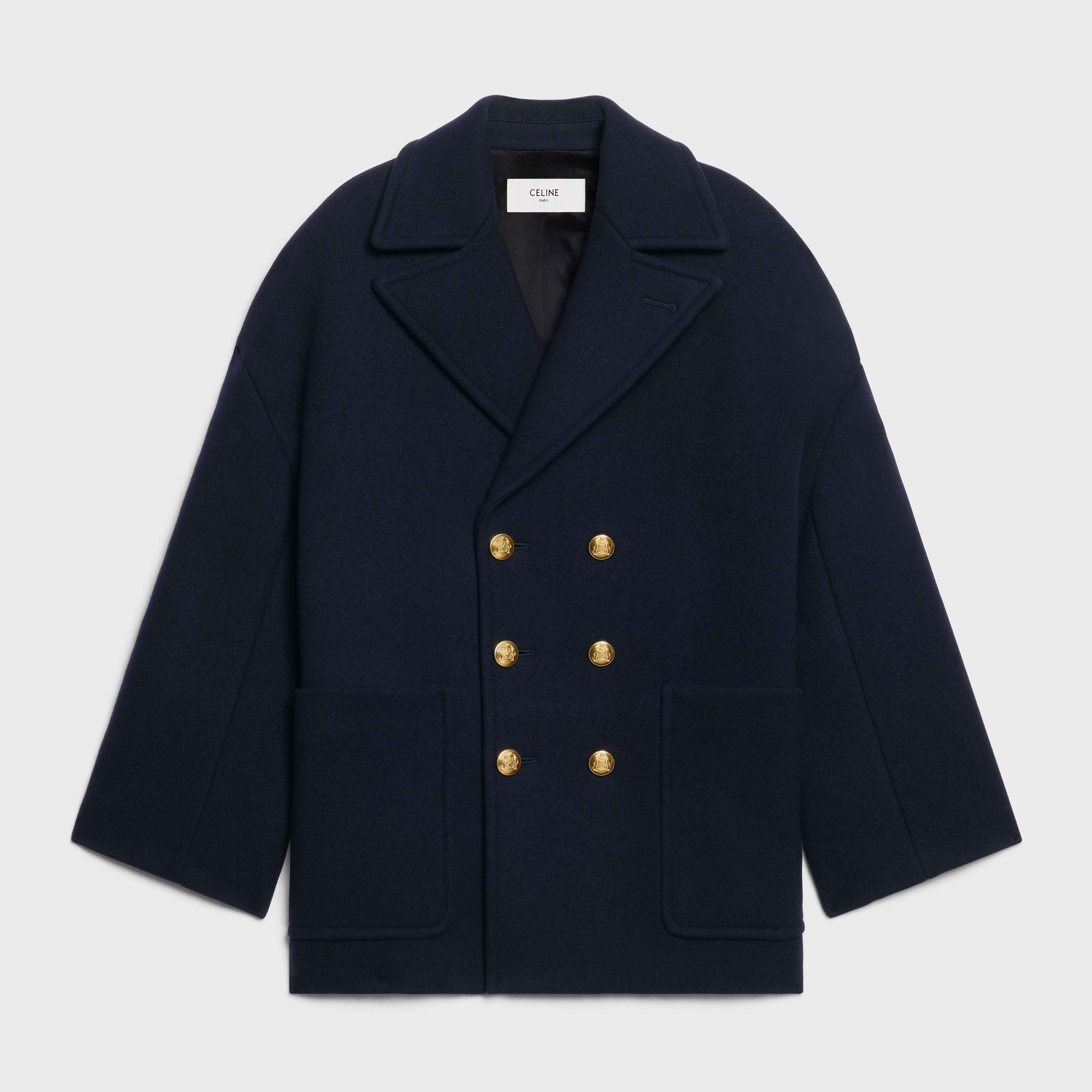 LOOSE PEACOAT IN FELT - 1