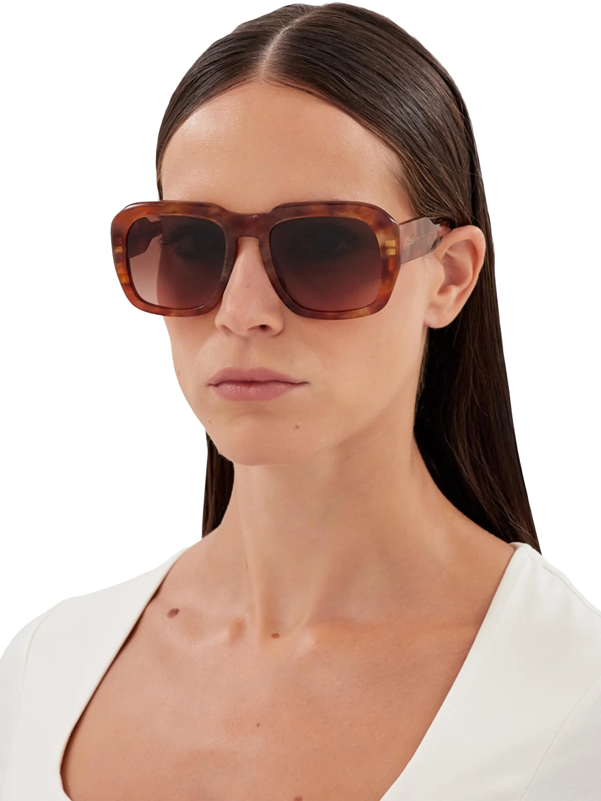 Women's Gayia 54MM Square Sunglasses - Havana - 1