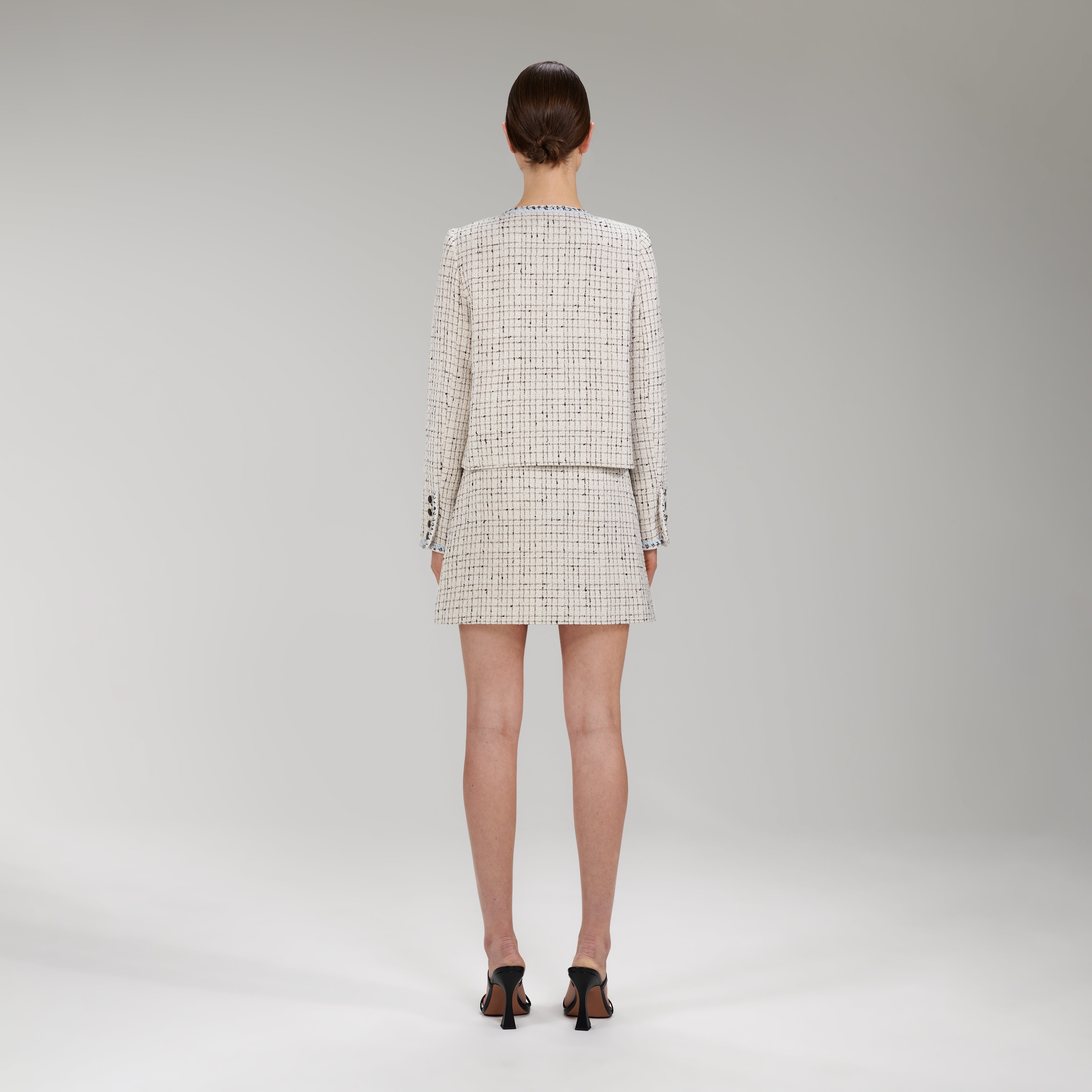 Ivory Bouclé Tailored Jacket - 3