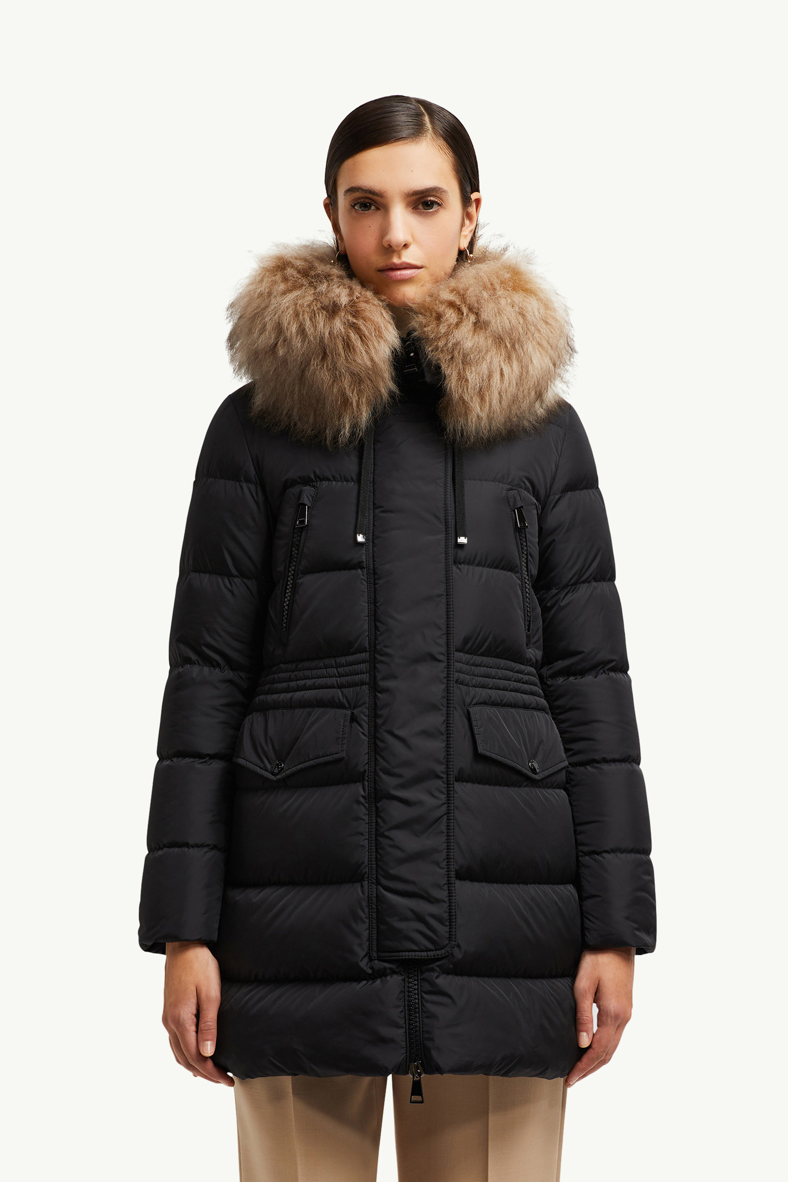 Aphroti Hooded Shearling-Trimmed Long Down Jacket - 3