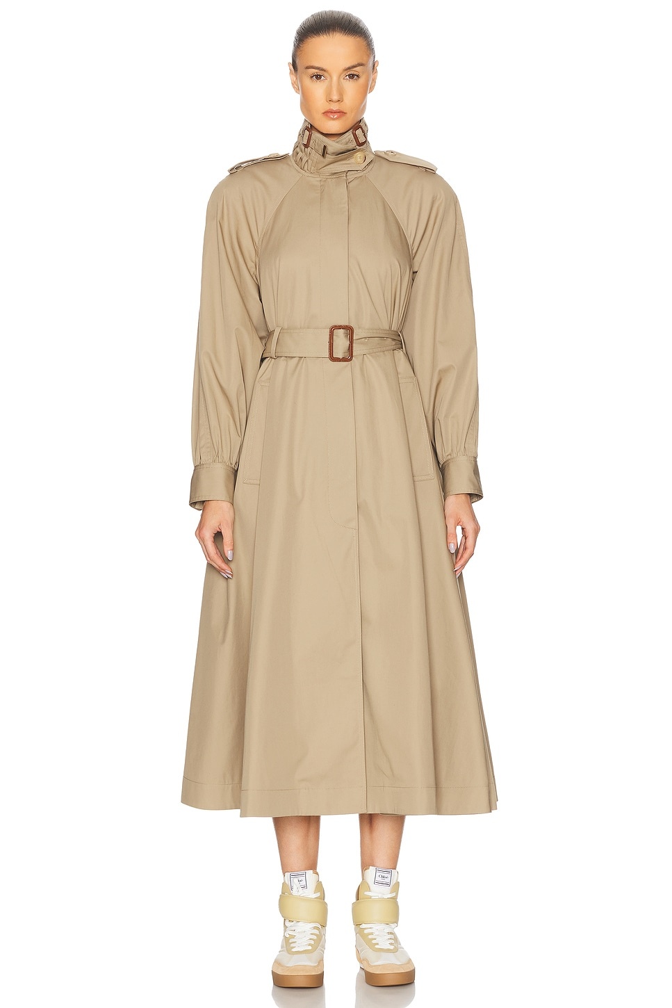High Neck Long Trench - 2
