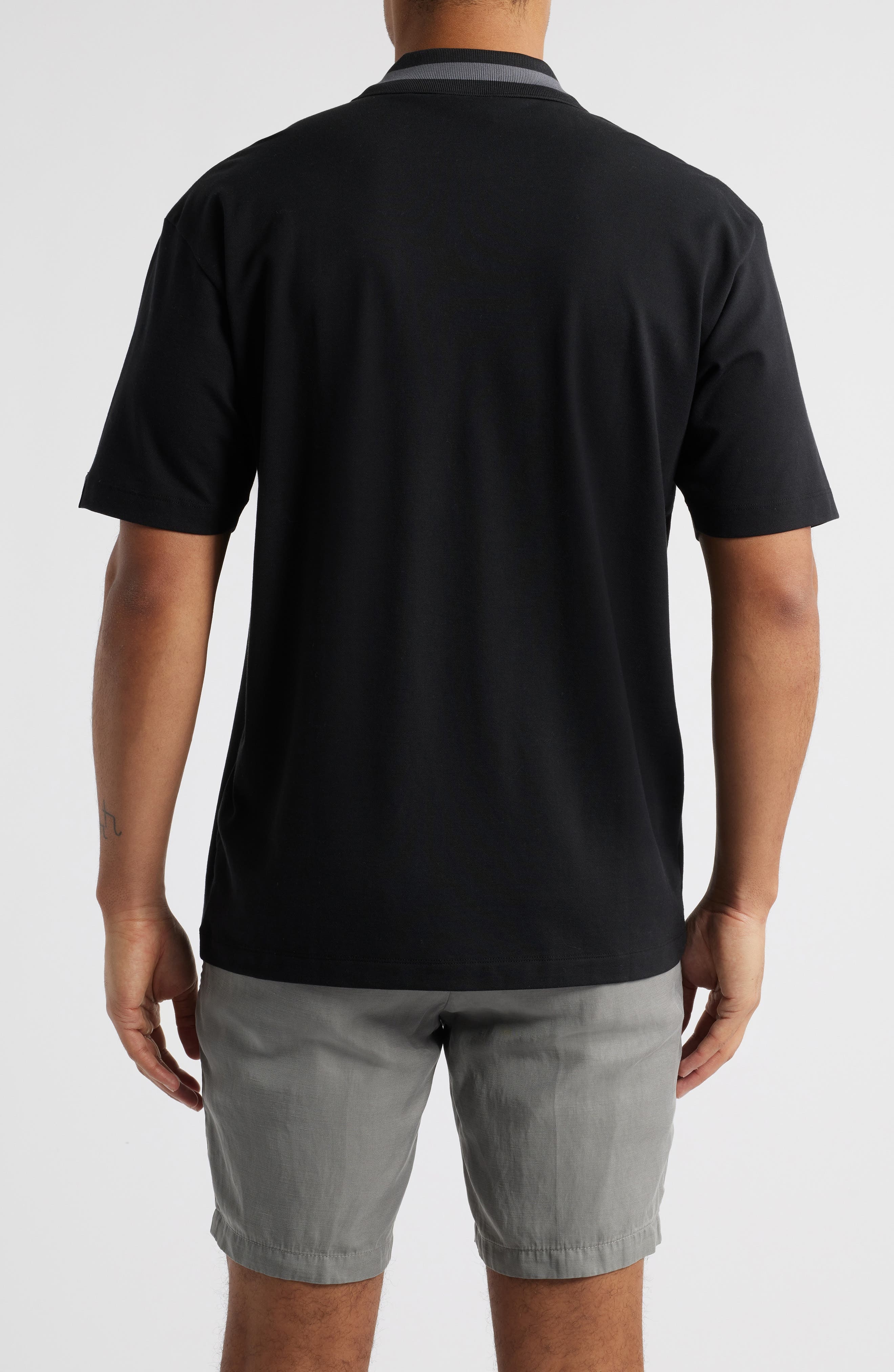 HUGO x RB Formula One™ Team Relaxed Fit Stretch Piqué Polo in Black at Nordstrom - 2