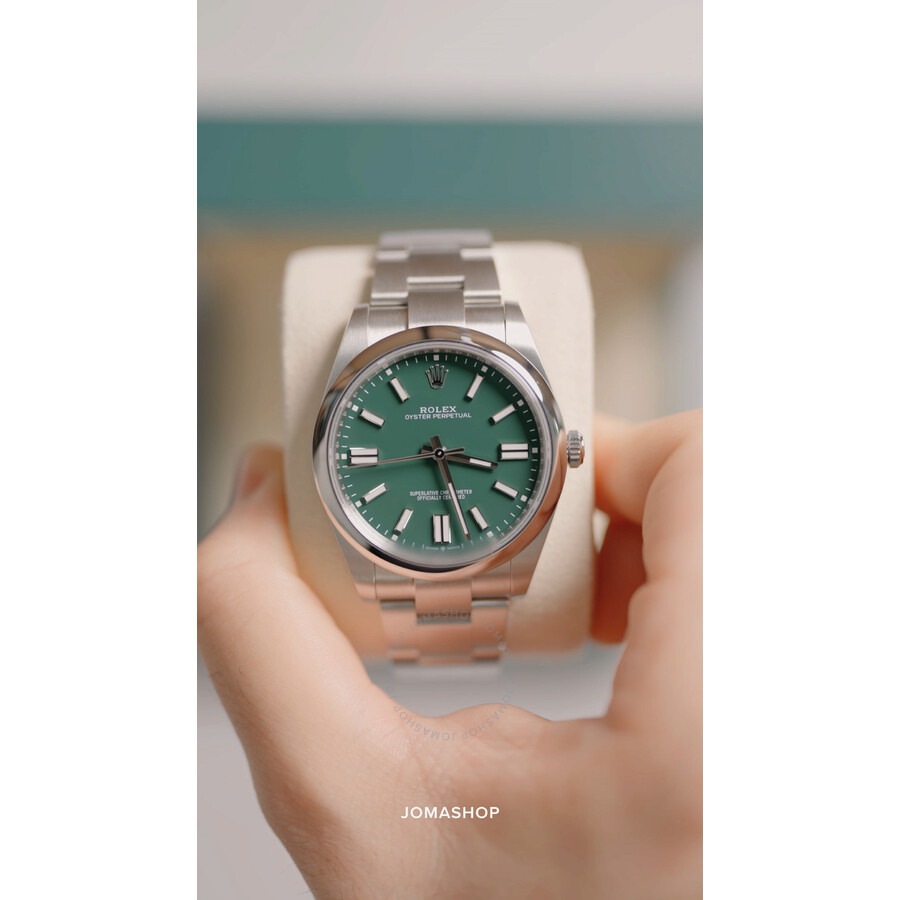 Rolex Oyster Perpetual 41 Automatic Green Dial Men's Watch 124300GNSO - 8