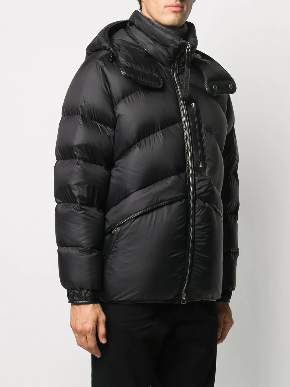 hooded padded down jacket - 3