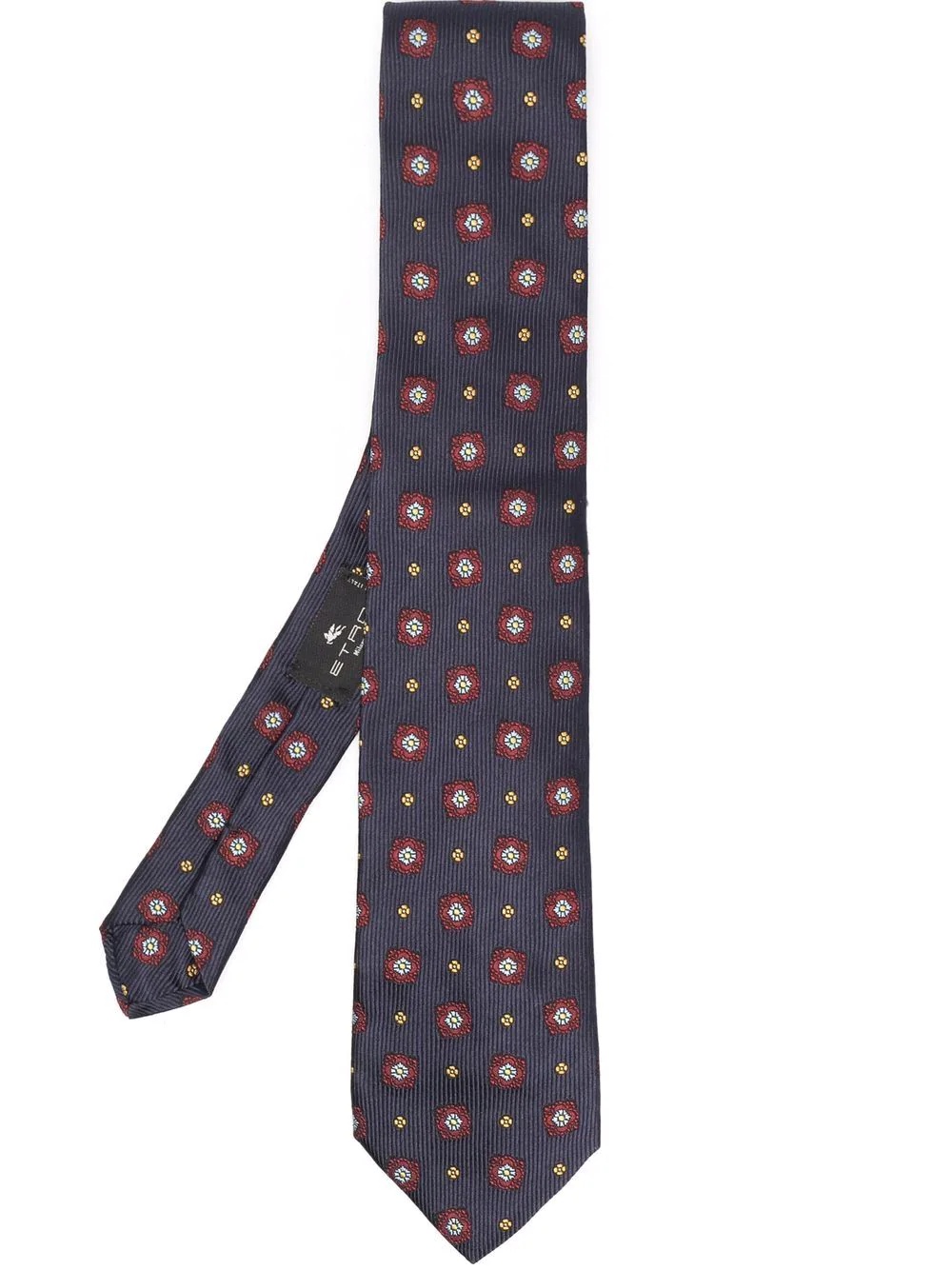 floral-print silk tie - 1