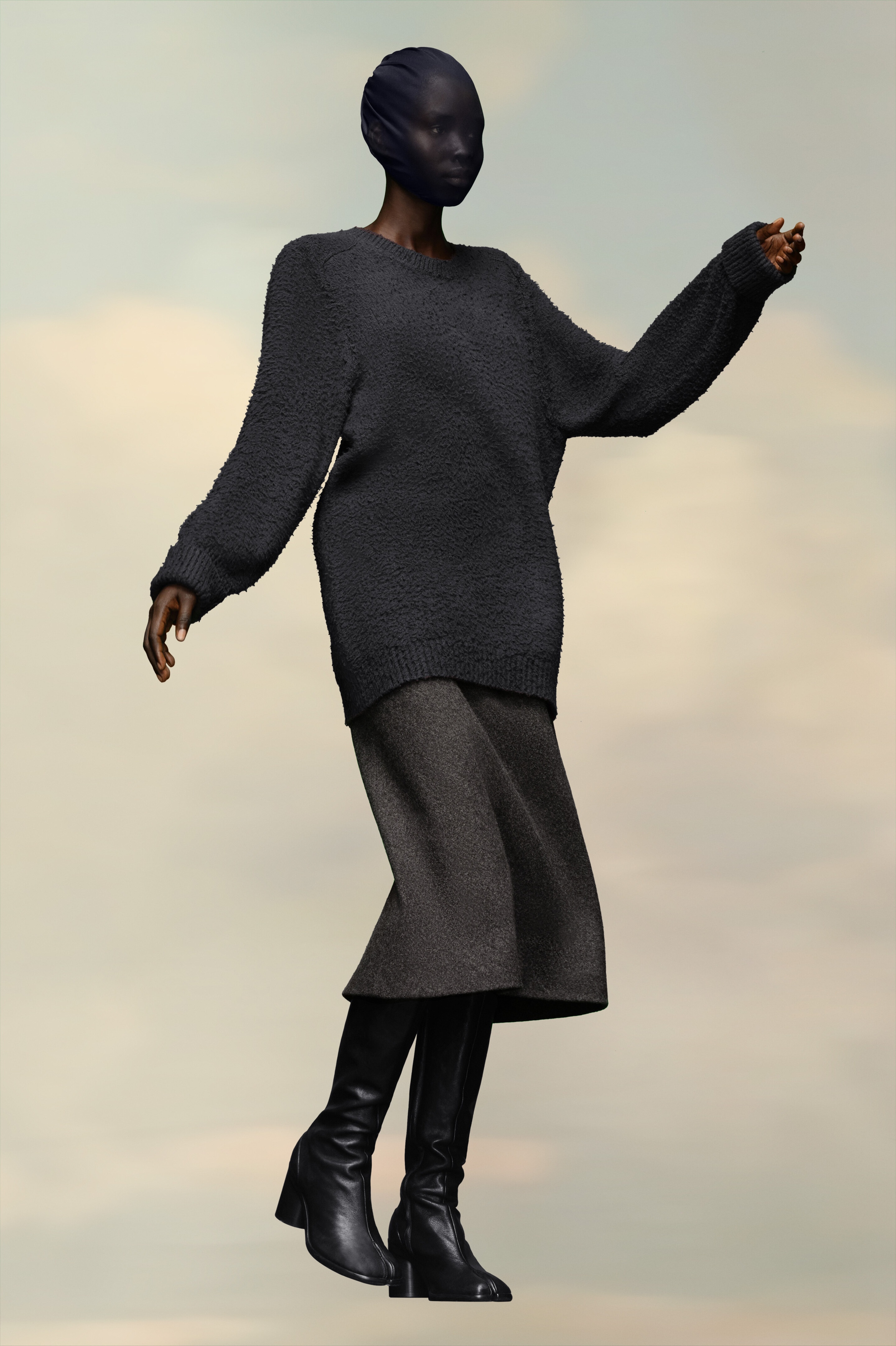Oversized Piled Sweater - 3