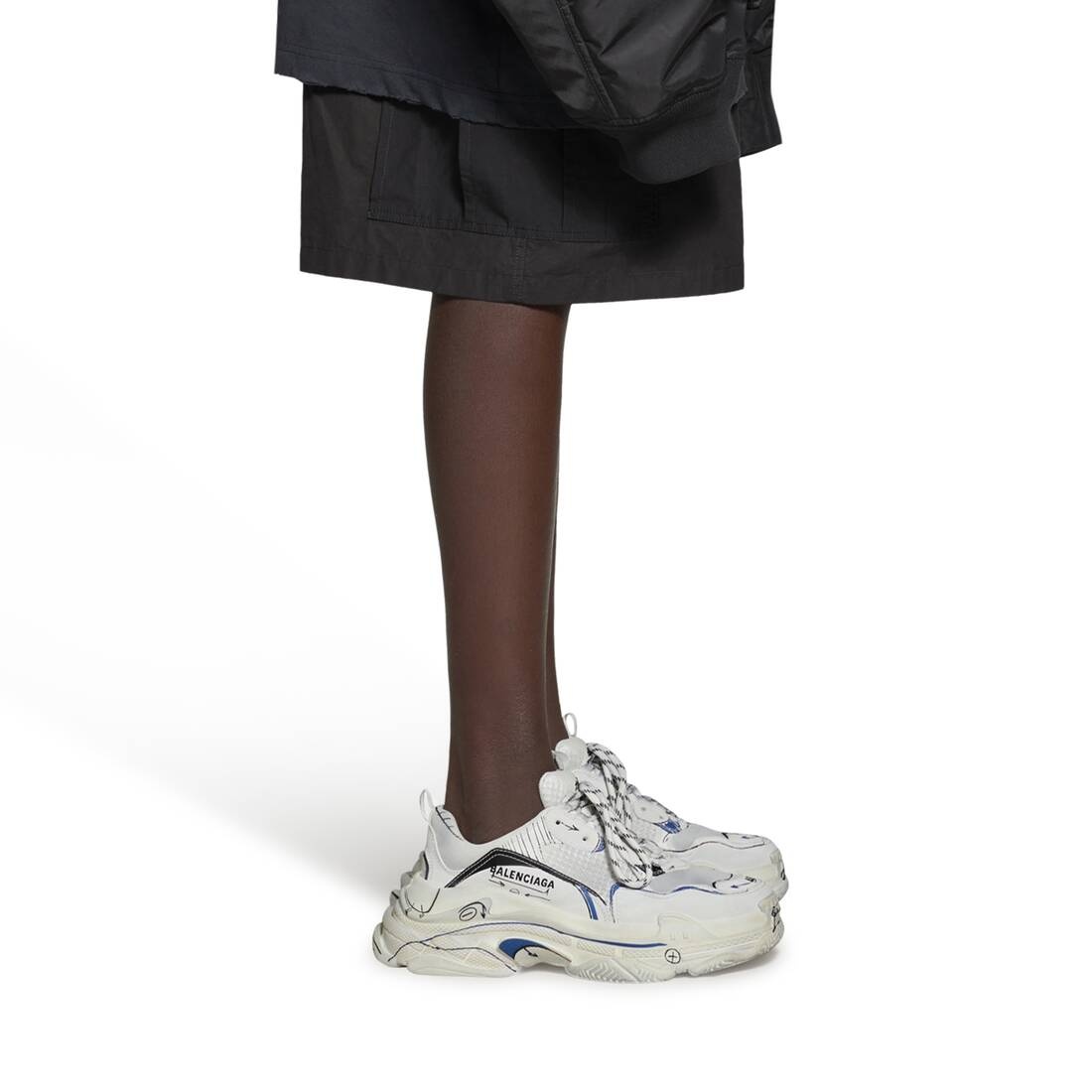 Men's Triple S Sketch Sneaker   in White - 8