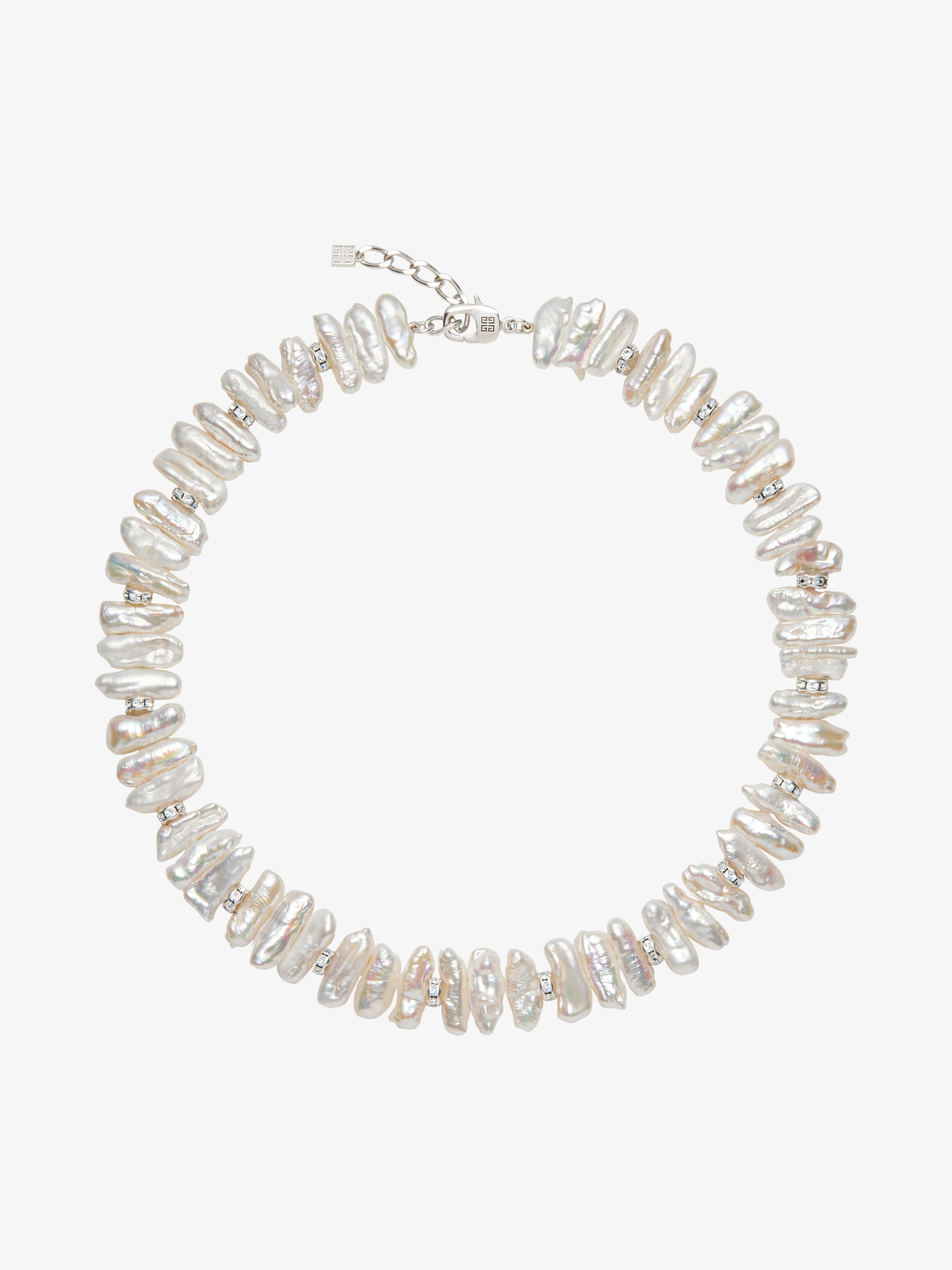 PEARL NECKLACE WITH CRYSTALS - 3