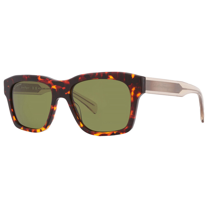 FERRAGAMO Salvatore Ferragamo Green Square Men's Sunglasses SF1087S 219 56 outlook