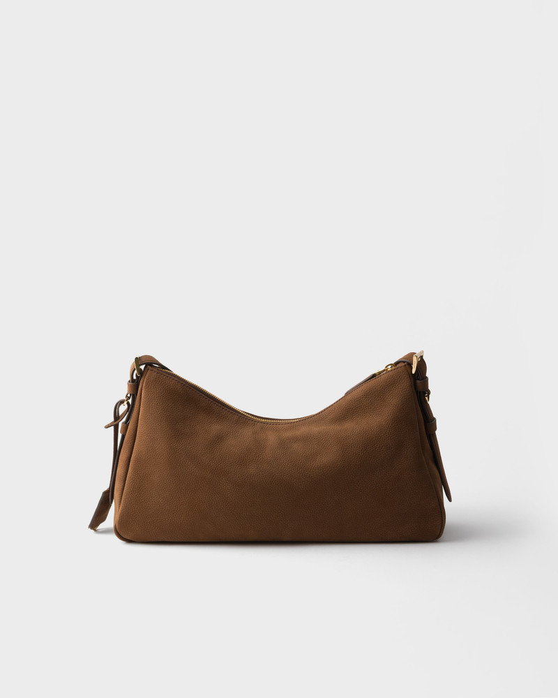 Prada Aimée large nubuck leather shoulder bag 4