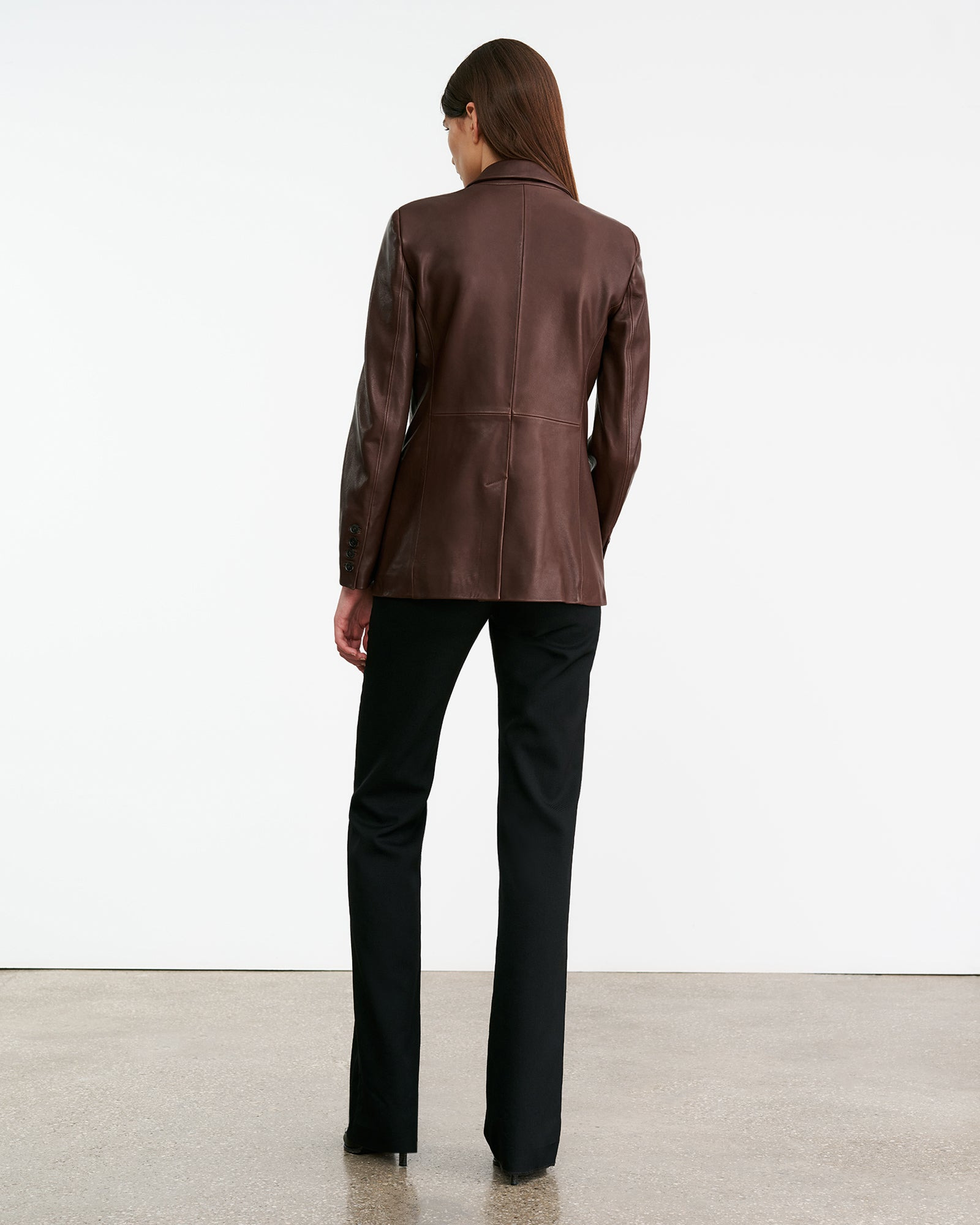 BELMONDE LEATHER TAILORED JACKET - 6