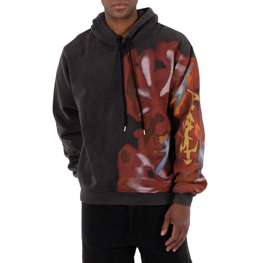 Ambush Men's Black Graphic-Print Cotton Hoodie - 3