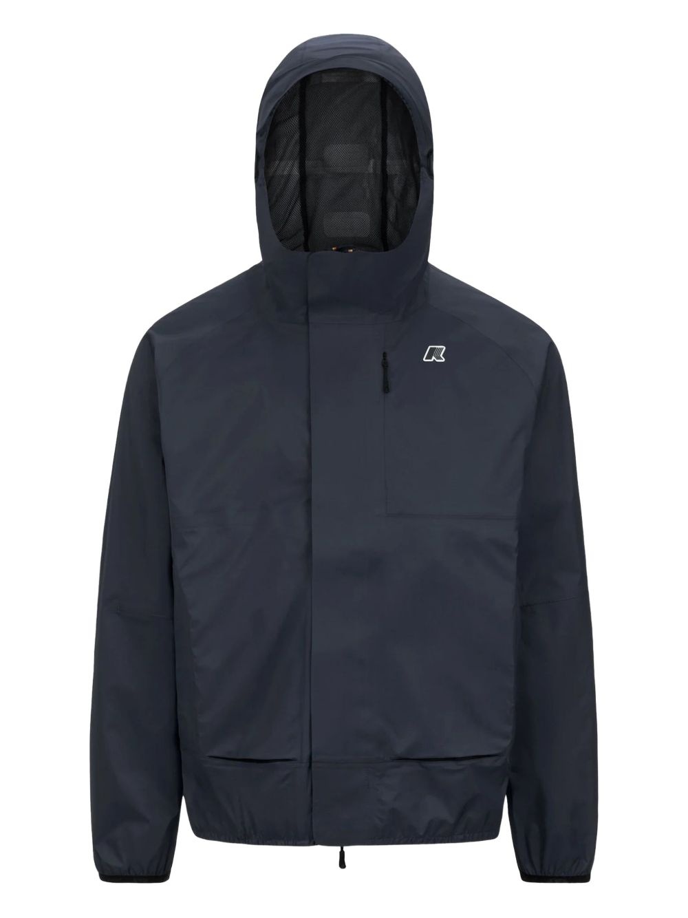 logo-embroidered hooded jacket - 1