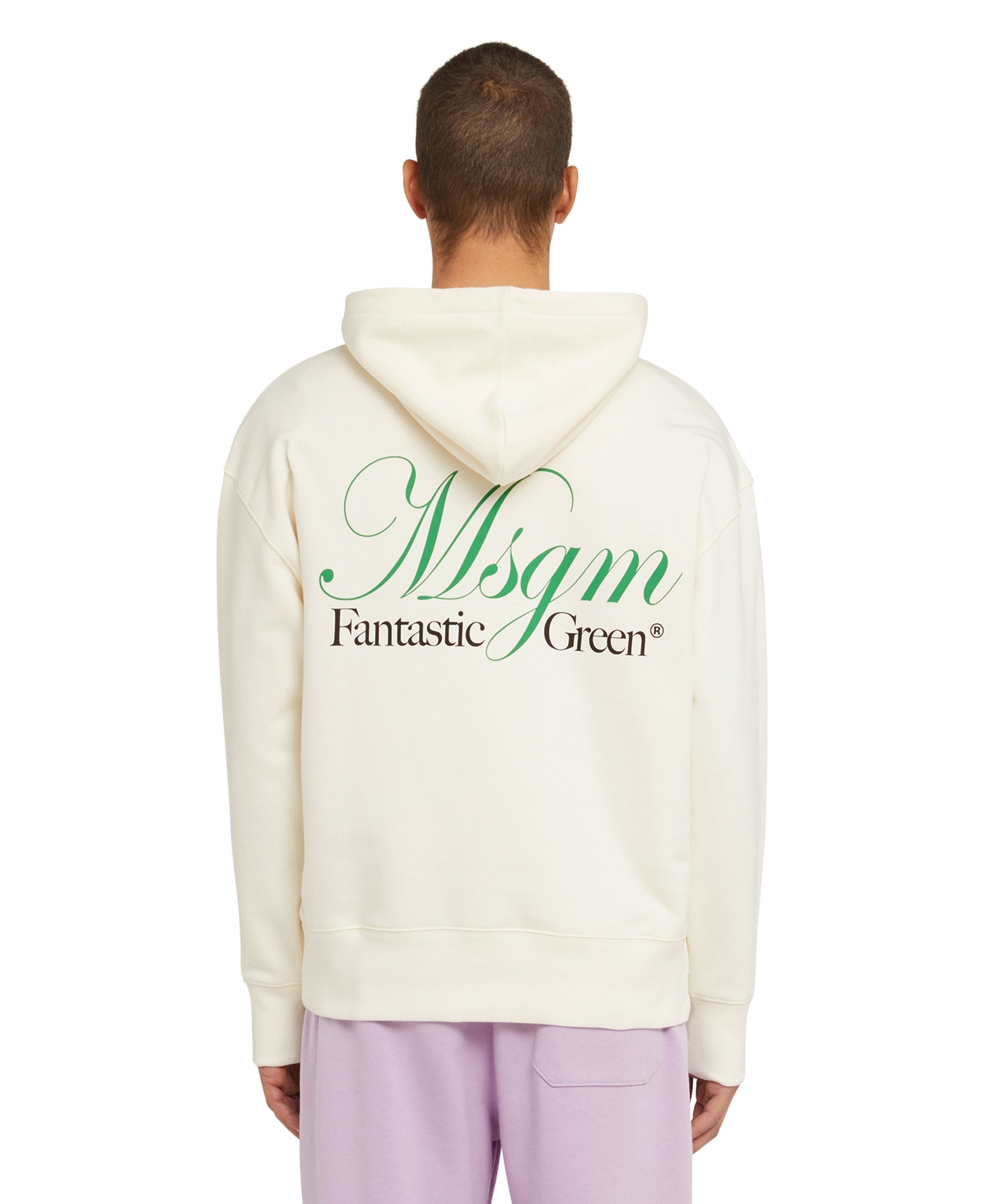 Organic cotton hooded sweatshirt from the MSGM Fantastic Green Capsule - 3