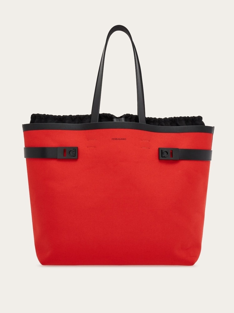 TOTE BAG WITH GANCINI BUCKLES (L) - 1