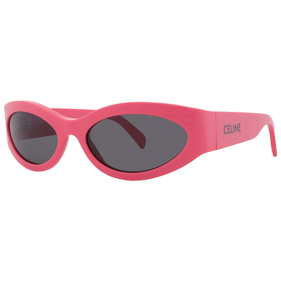 Celine Smoke Oval Ladies Sunglasses CL40288I 74A 56 - 2