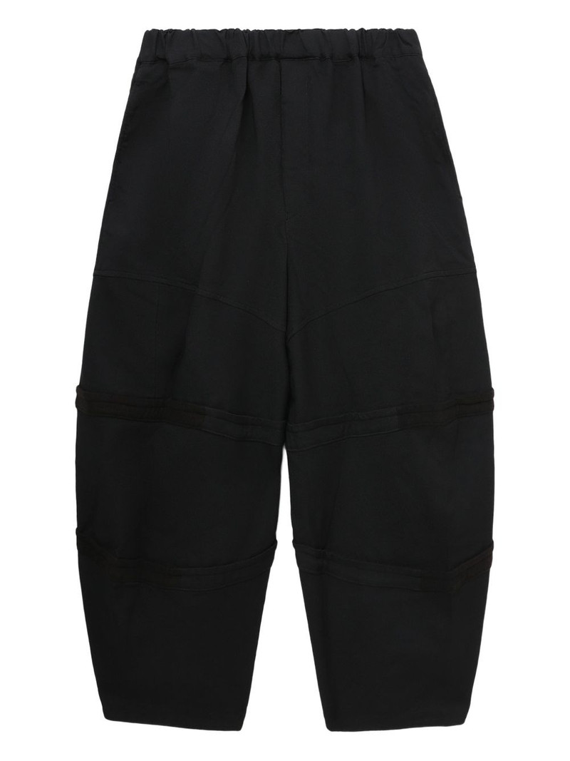 elasticated-waistband trousers 1